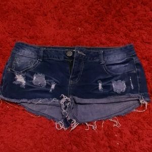 Deep denim shorts